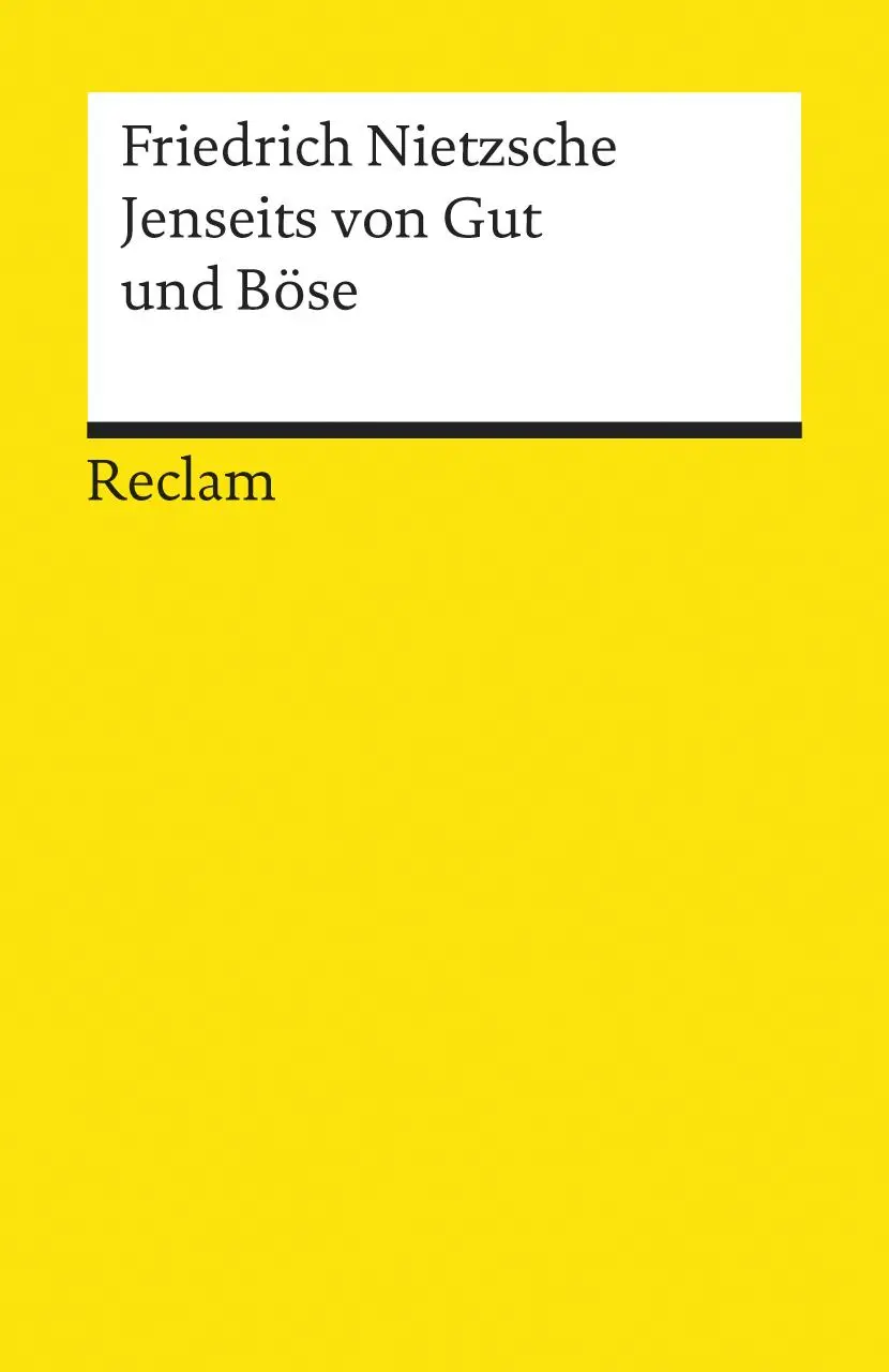 Cover: 9783150071144 | Jenseits von Gut und Böse | Friedrich Nietzsche | Taschenbuch | 239 S.